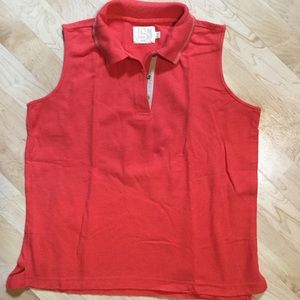 LSH Burnt Orange Sleeveless Knit Shirt